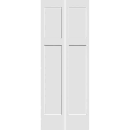 Codel Doors 30" x 80" Primed 3-Panel Mission Shaker Bifold Door and Hardware 2668pri8403BF